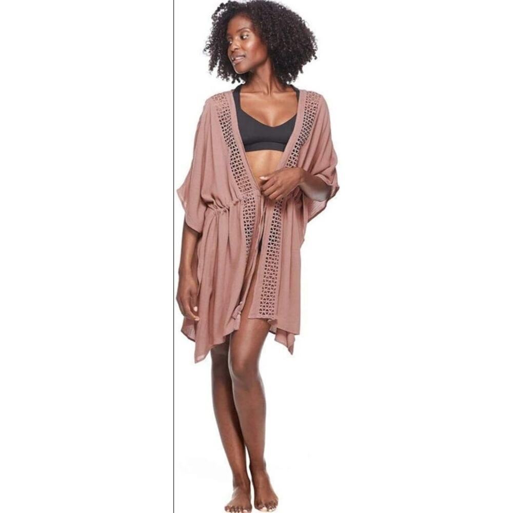 SKYE SWIM COVER TAUPE TIE WAIST CUT OUT DETAILING WOMENS ONE SIZE